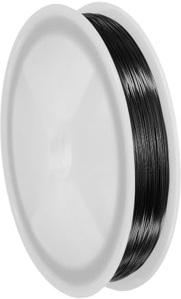 QUARKZMAN Alambre De Cobre Calibre 30 0.3MM Para Abalorios 152M Negro | Para Suministros De Manualidades De Joyería, Para Fabricación De Joyería Resistente Al Deslustre