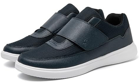 Générique Chaussures orthopédiques pour homme Basket Scratch DiabéTique Sans Lacets Homme de sport à enfiler Orthopédiques Pied Large Orthopedique(Blue,41 EU)