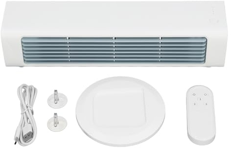 MUNEFE Ventilador de torre oscilante, ventilador de escritorio recargable USB sin aspas, ventilador de mesa de escritorio con control remoto de 3 velocidades para dormitorio,
