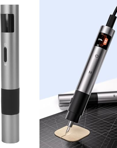 Garsent Couteau à Ultrasons, 40 KHz, 3 Niveaux Réglables, Gants de Coupe, Outil de Coupe Artisanal, Chargeur pour Modèle imprimé 3D, PVC, Cuir, Bois et Plus (FS-S1)