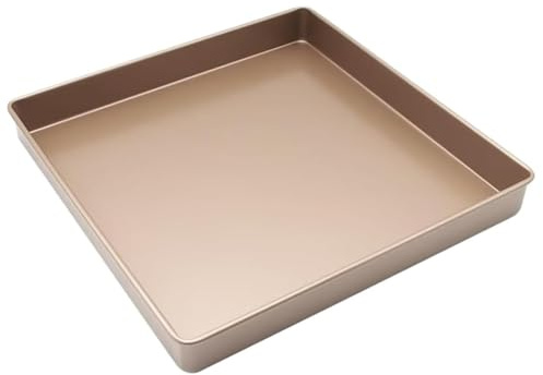 Molde cuadrado para hornear, molde para pasteles cuadrado multiusos de acero al carbono, moldes para hornear gruesos, fáciles de limpiar, antiadherentes, para brownies, pan, productos horneados y más