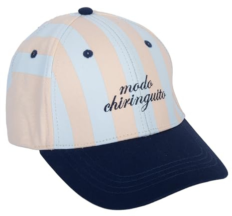 Fisura – Gorra de béisbol Original Azul y Gris “Modo chiringuito”. Gorra de Hombre de Verano con Hebilla Ajustable y Texto Bordado. Cap de béisbol para Mujer. Talla única