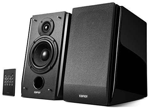 Edifier R1850DB Active Bookshelf Speaker with Bluetooth and Optical Input, 2.0 Studio Monitor Speaker, Built-in Amplifier with Subwoofer Output, Black R1850DB-BLK
