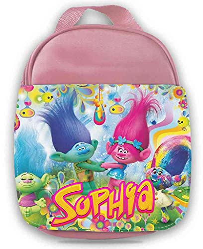 Novelty Things Trolls Kids Lunch Bag - Pink - Cartoon - Insulated - Zipper Closure - 1 Compartment - 24cm x 19cm x 10cm - Unisex - School Lunch Box