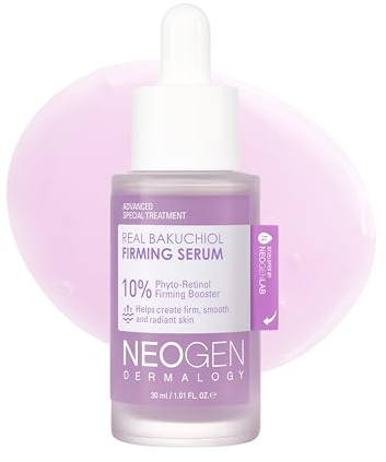 DERMALOGY by NEOGENLAB Real Bakuchiol Firming Serum 1,01 Fl Oz (30 ml) – Natürliche Retinol-Alternative für empfindliche Haut, Tages- und Nacht-Gesichtsserum festigt und minimiert feine Linien
