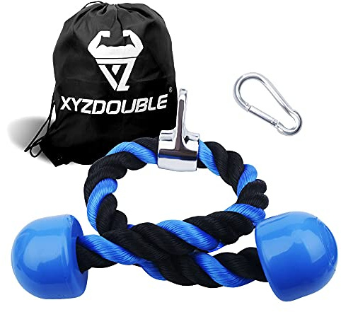 XYZDOUBLE Trizepsseil 70cm/90cm Trizeps Seil Triceps Rope Kabelzug Griffe Fitness mit Rutschfesten Griffen Heavy Duty Kabel Befestigung für Fitness,Bizeps,Trizeps-Rot
