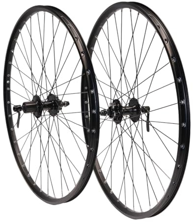 Vuelta MTB Laufradsatz 26 Zoll Felge inkl.Tourney TX506 - Made in Germany - Fahrradfelge für Disc Brakes, Schwarz - 559x21c Pro Disc Hohlkammerfelge, Laufrad 26 Zoll MTB Hinterrad&Vorderrad