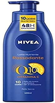 NIVEA Straffende Körpermilch Q10 + Vitamin C 400 ml, straffende Creme für trockene Haut in 10 Tagen, straffende Körpercreme für 48 Stunden