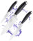 Sabatier 3-Piece Kitchen Knife Set – Chef, All-Purpose, and Paring Knives with Stainless Steel Blades and Matt Black Handles