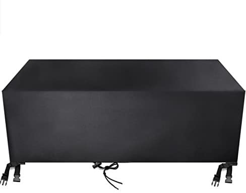 Leju Art Gartenmöbelabdeckung 200x200x100cm Wasserdicht Staubdicht Anti-UV Polyester Schwarz