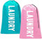 2 bolsas de lavandería de viaje para la ropa sucia, con cierre de cordón, portátil, gran capacidad, bolsa de almacenamiento, contenedor de lavandería para viajes, sala de lavandería, 92 x 61 cm, color