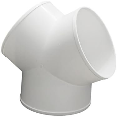 JSIXASO Y Connecteur de Conduit 100mm pour Systèmes de Ventilation Raccord Y de Tuyau de ventilation en Plastique pour Tuyau d'évacuation d'air (Y 100mm)