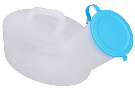 Urinflasche, Auslaufsichere Kunststoff-Urinflasche mit Auslaufsicherer Abdeckung, Tragbare Pipi-Flasche für Männliche und Weibliche Reisekrankenhäuser (800 ml männlich