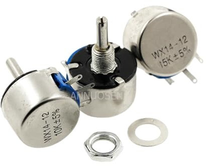 HAYCHE WX14-12 3W Lap Wirewound Potentiometer 100 220 470 Europa 1K 10K 20K 22K 56R 100R 220R 470R 2,2K 3,3K 4,7K 2K2 3K3 4K7 WX14 12 (Size : 10K Ohm)