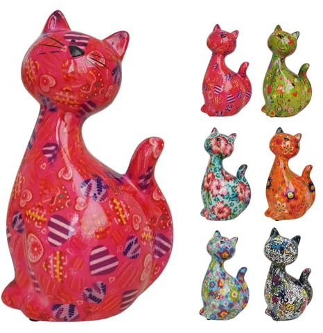 netproshop Spardose Katze aus Keramik Pomme Pidou, Auswahl:KatzeCaramel/pinkHerzen