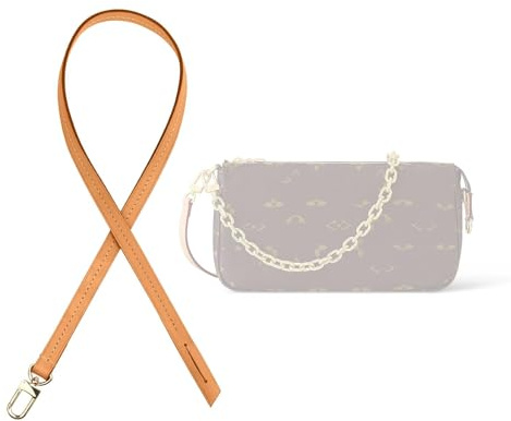 jiesinlov Vachetta Leder Riemen Ersatz,Tasche Schulterriemen für Handtasche (Bienenwachs-Einzelne Schnalle-Breite:1.0cm,Länge:60cm)