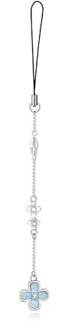 PUCAPOCO Kimi Ni Todoke Kuronuma Sawako Handy-Charm-Schlüsselanhänger, Sawako Merch Kleeblatt, Handy-Charm, Riemen, Kleeblatt, Grün, 19,1 cm, 7.5INCH, Acryl, Glas
