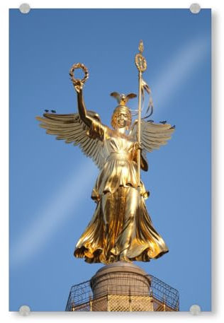 artboxONE Acrylglasbild 30x20 cm Städte/Berlin Goldelse Bild hinter Acrylglas - Bild Berlin siegessäule