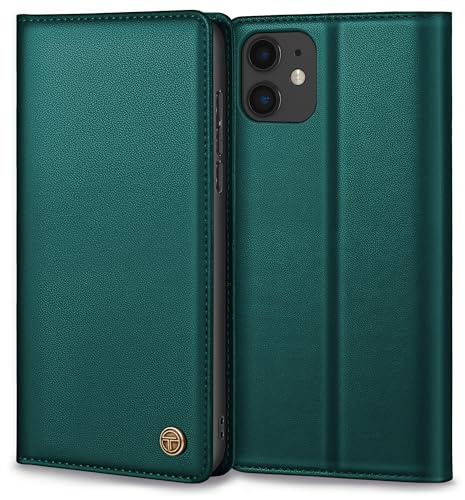 Thorhülle Handyhülle für iPhone 12/12 Pro Hülle, Premium Lederhülle Schutzhülle Tasche für iPhone 12/12 Pro Hülle Wallet Kartenfach Standfunktion Flip Case für iPhone 12 Klappbar, Weinrot