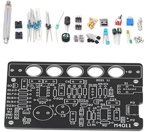 Fictory DIY Geiger Contatore Modulo Parti Fictory DIY Kit Contatore Geiger Contatore Parti Kit Non Assemblato Modulo Rilevatore di Radiazioni Nucleari, Nero, Include Componenti Essenziali per