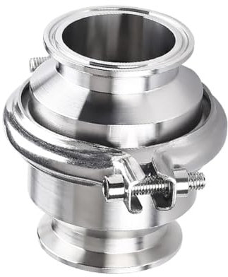 LIUCH Clapet anti-retour sanitaire unidirectionnel en acier inoxydable, 19 25 32 38 51-159mm 1.5 2 3 4 5 6 triple pince SUS 304 316L(133mm K145mm,SUS316L)