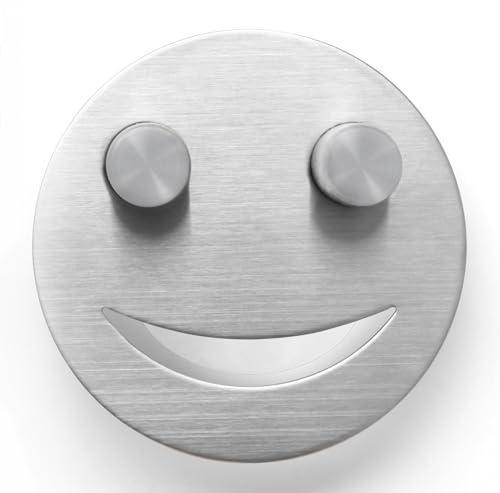 Stainless Steel Smiley Face Sponge Daddy Holder, Sponge Caddy for Kitchen Sink, Keep Happy Face Sponge Clean and Dry, Suction Cup Installation Kitchen Sink Sponge Holder, Compatible with Scrub Daddy