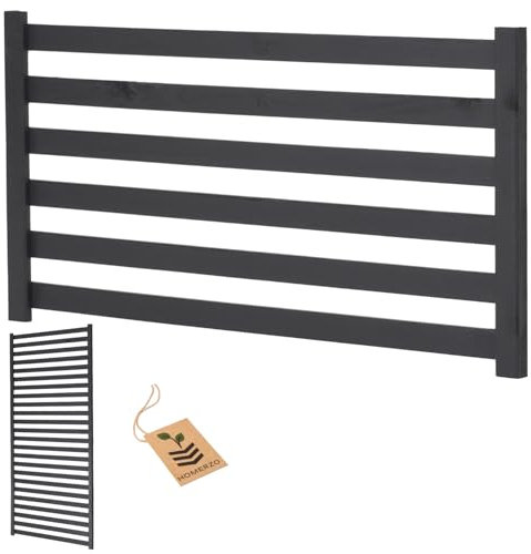 Griglia modulare alta 50 cm, traliccio per fioriera Homerzo, parete in legno espandibile per balcone, terrazza (antracite, 98 cm)