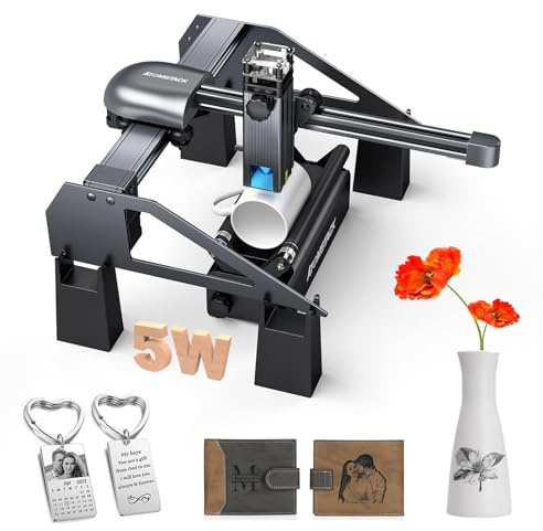 ATOMSTACK P7 M40 40W Tragbare Lasergraviermaschine Einarmige Metall-Lasergraviermaschine, 0,01mm Präzisionsgravur und Schneiden, Holz DIY Logo Lasergraviermaschine mit R3 PRO Roller