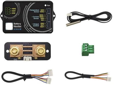 GIWFBQTR KL110F 0-120V 0-100A Monitor de Batería Probador de Batería Bluetooth Medidor de Voltaje y Corriente VA Medidor de Coulomb de Batería
