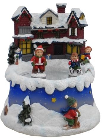 Musicboxworld MMM GmbH, Spieluhrenwelt 65037 Spieluhr - Die Kinder „tanzen“, während eine Weihnachtsmelodie erklingt - Weihnachtliche Szene mit tanzenden Kindern & Weihnachtsmelodie