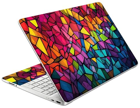 Laptop-Aufkleber für HP 15,6 Zoll (39,6 cm), Mozaic, Laptop-Aufkleber, kein Zuschneiden erforderlich, keine Blasen, wasserdicht, kratzfest, inklusive Breitbildschirm und Handgelenkpolster