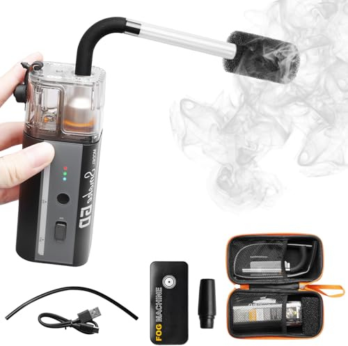 Behogan Nebelmaschine Mini, 22ml Tragbare Nebelmaschine mit 10m Kabelloser Funkfernbedienung, Fog Rauchmaschine, klein Fogger für Fotografie, Videografie, Halloween, Hochzeit, Party