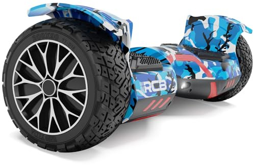 RCB Hoverboard Fuoristrada 8,5 Pollici – Hover Boards All-Terrain con Luci LED, Batteria 4Ah Potente, Doppio Motore, Self Balance Scooter per Bambini, Adolescenti e Adulti