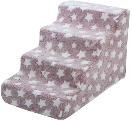 Fyrdyn Escaleras para Perros para Cama, Escalones Antideslizantes para Perros, Rampa Desmontable para Cachorros Gatos en Salón Dormitorio Sofá Cama Mascotas