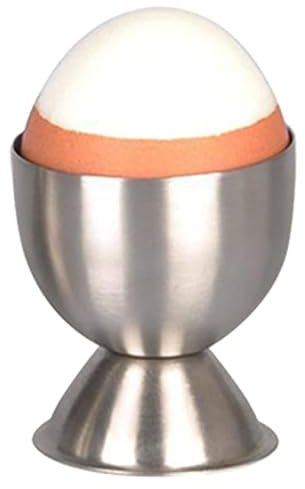 Soporte para huevos cocidos de acero inoxidable, soporte para hueveras para cocina, soporte para huevos duros y blandos, soporte para huevos duros y blandos, con construcción estable, ideal para el