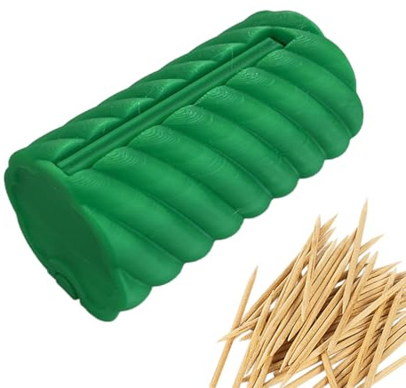 Porte-cure-dents – Distributeur de cure-dents pour voyage, étui de rangement compact, conteneur de médiators portable, petite poche, équipement de voyage protecteur, pièce blanche pour location