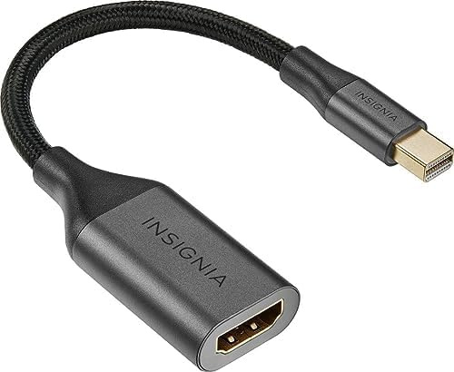 INSIGNIA Cables y adaptadores universales de vídeo y audio - HDMI, DisplayPort, USB-C, Mini HDMI, Mini DisplayPort y RCA Converter, 4K/8K de alta velocidad para TV (adaptador Mini Displayport a HDMI