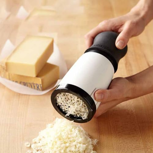 Rotary Cheese Grater Handheld - Stainless Steel Cheese Shredder | Quick & Safe Rotary Graters for Pizza, Casseroles, Desserts | Multipurpose Kitchen Gadgets for Everyday Use