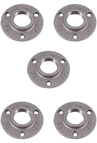 Mokamika 1 flangia in ghisa Temper, flangia tubo industriale per tubi neri e raccordi filettati 5 pezzi