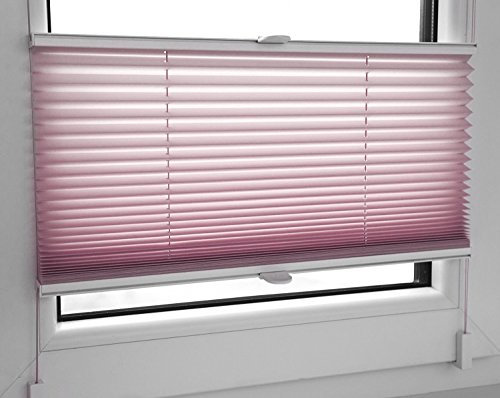 KS Handel 24 PLISSEE FALTROLLO 75x120 cm ROSA INKL. KLEMMTRÄGER Jalousie - MEGA Auswahl IM Shop - 80 Breiten - 12 Farben