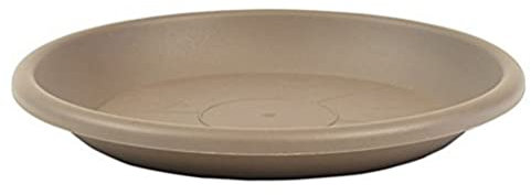 greemotion Blumentopfuntersetzer Taupe - Untersetzer Blumen mit 58 cm Durchmesser Höhe 8,1 cm - Pflanzkübel Untersetzer aus Kunststoff - Pflanzenuntersetzer rund - Pflanzen-Untertopf