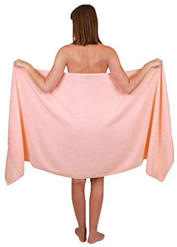 Betz Saunatuch Saunatücher groß XXL Größe 80 x 200 cm Badetuch Badetücher Palermo 100% Baumwolle Farbe apricot