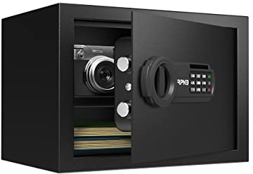 RPNB Deluxe Safe and Lock Box,Digital Keypad Safe Box,Steel Alloy Small Safes, Keypad Lock,Perfect for Home Office Hotel Business Jewelry Cash Use Storage,0.5 Cubic Feet