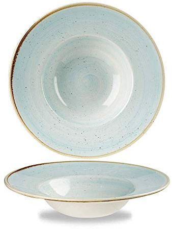 Churchill Stonecast -Wide Rim Bowl Pastateller- Ø24cm, Farbe wählbar (Duck Egg Blue)