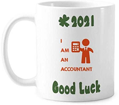 Taschenrechner Buchhaltung Daten Job Good Luck 2021 Tasse Keramik Kaffee Porzellan Tasse Geschirr