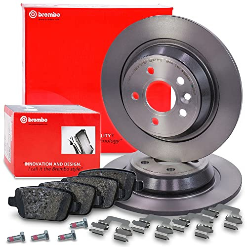 BREMBO Coated Disc Line Bremsenset Hinterachse inkl. Bremsscheiben Hinten Ø | Kompatibel mit: FORD FOCUS II, GALAXY II, KUGA I, MONDEO IV, MONDEO IV Stufenheck, MONDEO IV Turnier, S-MAX