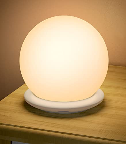KOOFIT Luce Notturna Bambini, Lampada Notturna per Bambini con 8 Colori RGB e Timer, USB Ricaricabile Lampada da Comodino, Dimmerabile Luci Notturne per Bambini, Neonato, Cameretta, Campeggio, Regalo