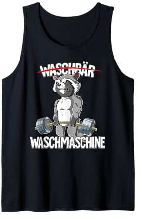 Waschbär Waschmaschine Bodybuilding Fitness Gym Tank Top