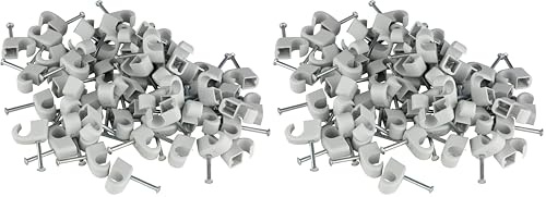 REV Expressschellen, 200 St. Nagelschellen -Kabelschellen, 7-11mm, grau (Packung mit 2)