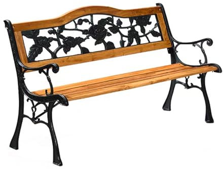 NRNQMTFZ Gartenbank, Parkbank Holz - Gartenmöbel, Outdoor Bank | Solider Bankrahmen Sitzbank Wetterfeste, für Balkon, Terrasse, Wintergarten, Garten(Garden Benches)